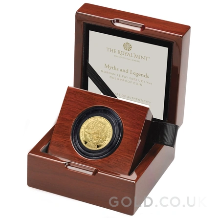 2023 Proof Morgan le Fay Gold Coin Myths & Legends 1oz Boxed