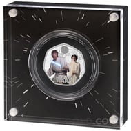Luke Skywalker & Princess Leia Fifty Pence Proof Silver Coin Boxed (2023)
