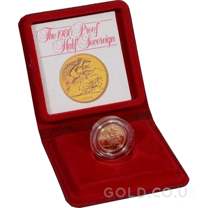 1980 Proof Gold Half Sovereign Boxed