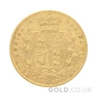 1863 Victoria Young Head Shield Back Gold Sovereign