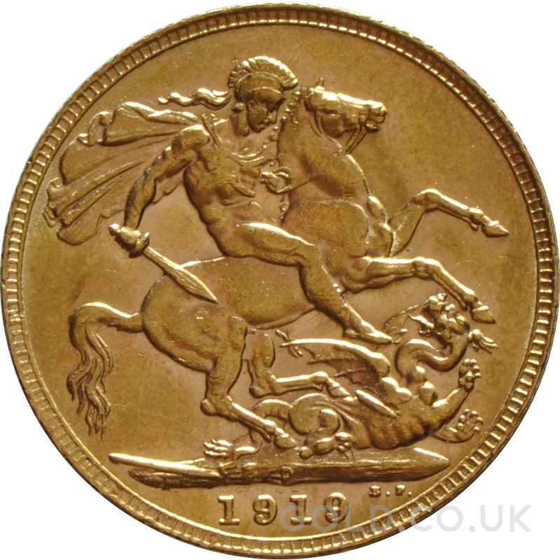 1919 Gold Sovereign Coin George V Perth