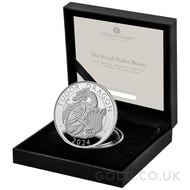 Tudor Dragon - 1oz Tudor Beasts Proof Silver Coin Boxed (2024)