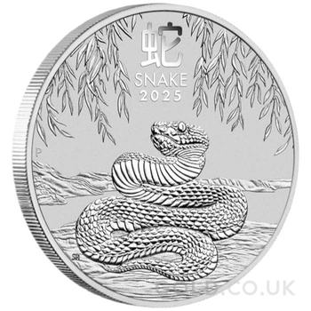 2025 Year of the Snake Silver Coin 1/2oz Perth Mint Australian Lunar Series