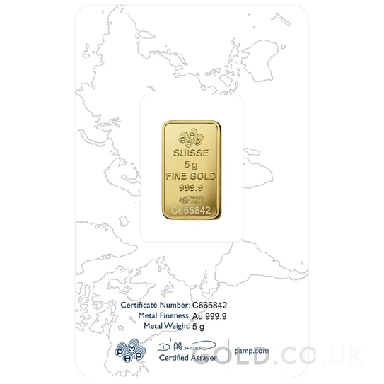 5g Gold Bar Rosa Minted PAMP