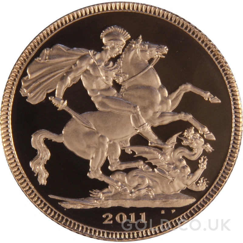 2011 Proof Gold Sovereign Coin Elizabeth II Fourth Head